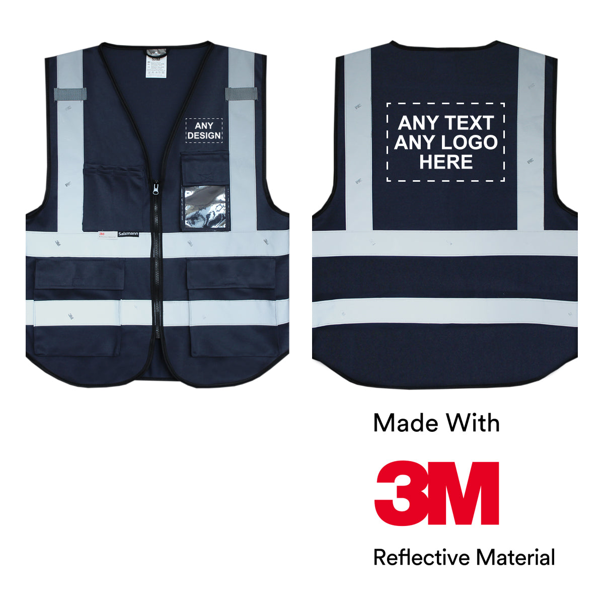 Warnweste mit Logoaufdruck - Marineblau
