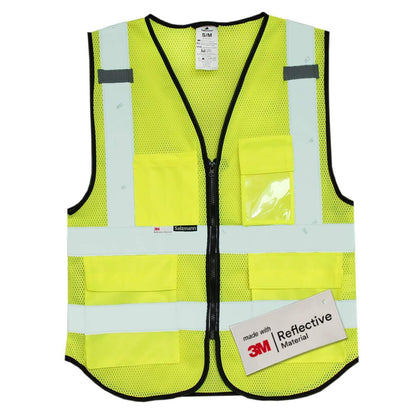 Warnweste mit Logoaufdruck - Gelb (Mesh-Gewebe)