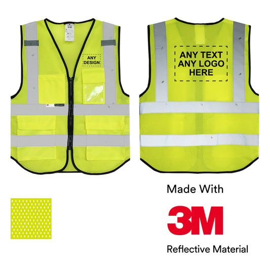 Warnweste mit Logoaufdruck - Gelb (Mesh-Gewebe)