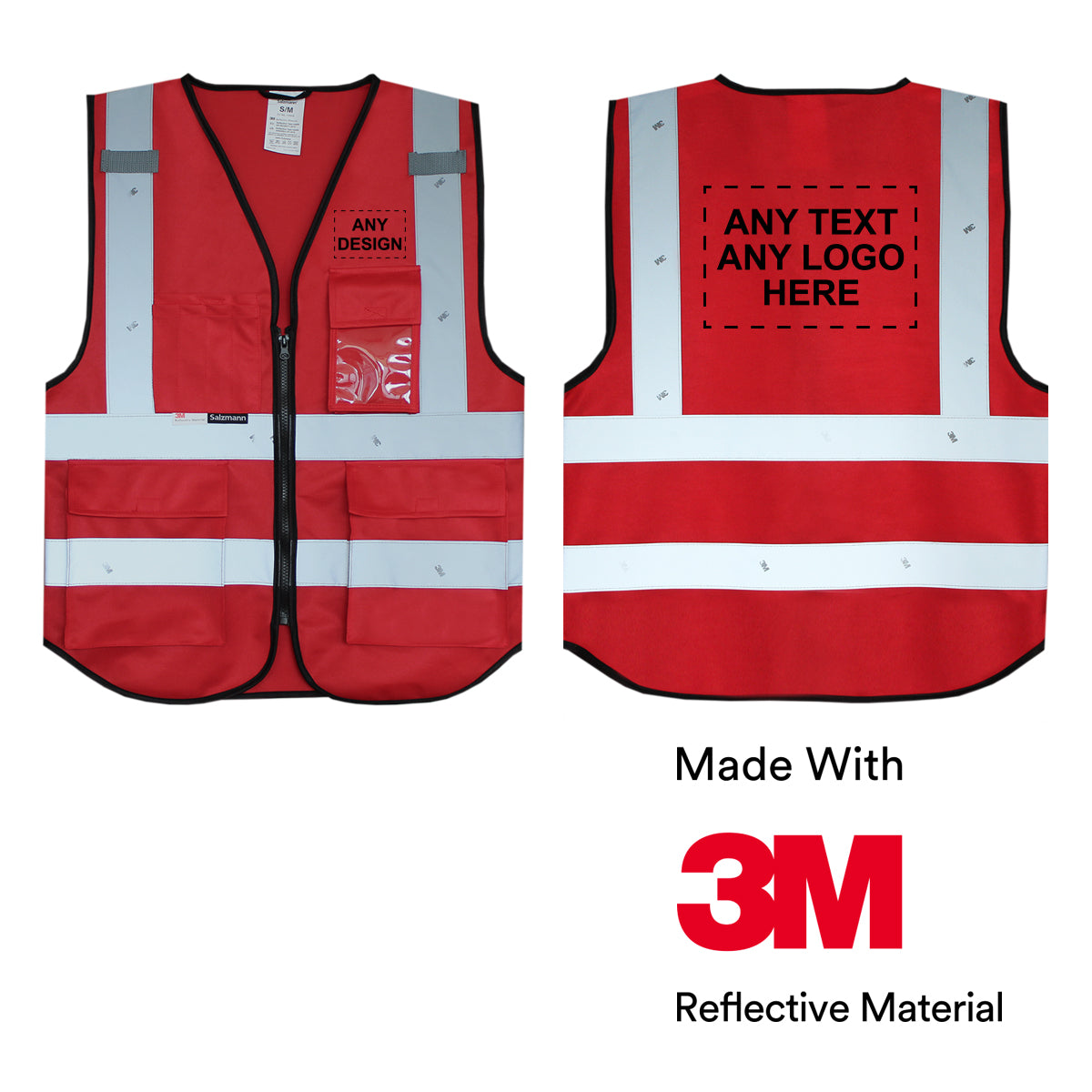 Warnweste mit Logoaufdruck  - Rot
