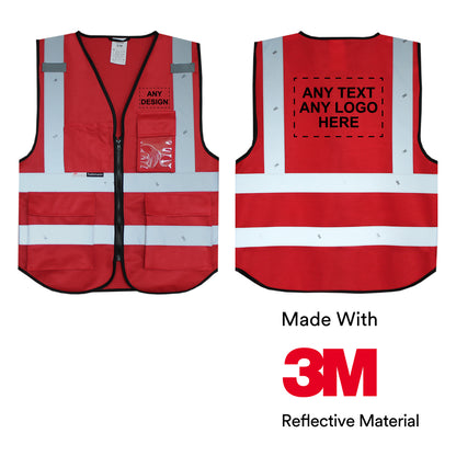 Warnweste mit Logoaufdruck  - Rot