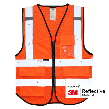 Warnweste mit Logoaufdruck - Orange (Mesh-Gewebe)