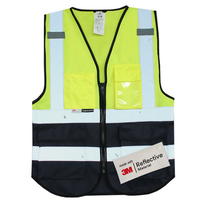 Warnweste mit Logoaufdruck  - Gelb/Marineblau