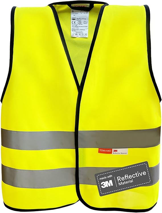 Kinderwarnweste mit Logoaufdruck Klettverschluss - Gelb