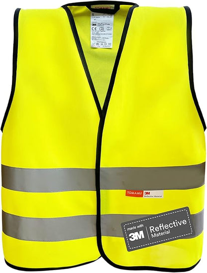 Kinderwarnweste mit Logoaufdruck Klettverschluss - Gelb
