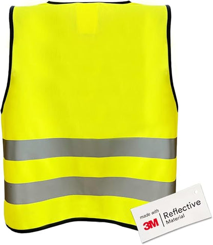 Kinderwarnweste mit Logoaufdruck Klettverschluss - Gelb