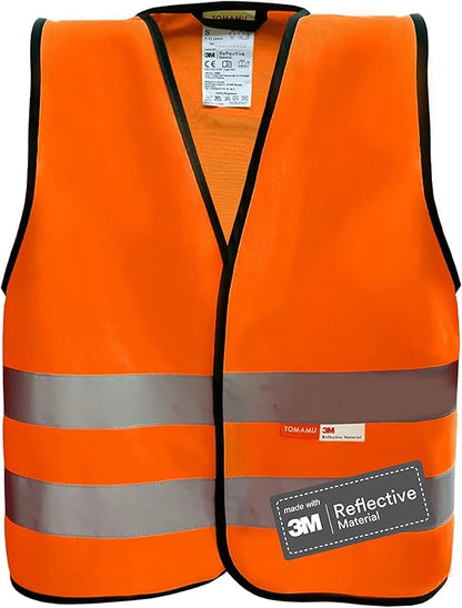 Kinderwarnweste mit Logoaufdruck Klettverschluss - Orange