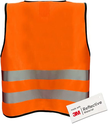 Kinderwarnweste mit Logoaufdruck Klettverschluss - Orange