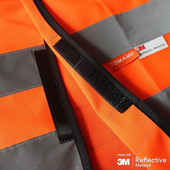 Kinderwarnweste mit Logoaufdruck Klettverschluss - Orange