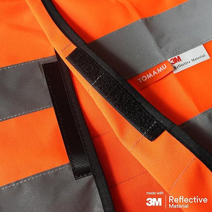 Kinderwarnweste mit Logoaufdruck Klettverschluss - Orange