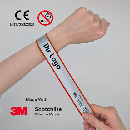 Schnappband Quality – 3M Scotchlite - EN 17353, rot (MOQ: 250)