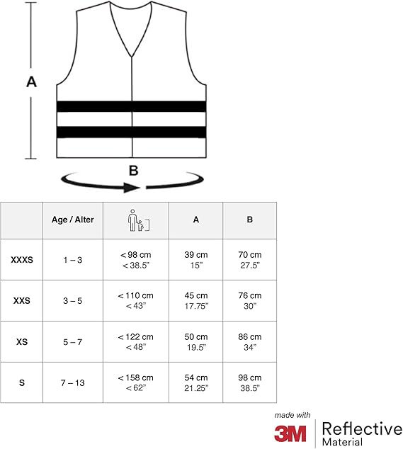 Kinderwarnweste mit Logoaufdruck Klettverschluss - Pink